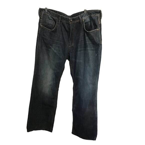 BUFFALO-DRIVEN - DARK WASH STRAIGHT LEG MEN'S JEANS SIZE 40X32 - Picture 2 of 7
